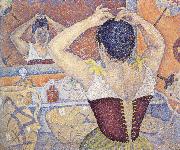 Paul Signac woman arranging her hair opus oil on canvas